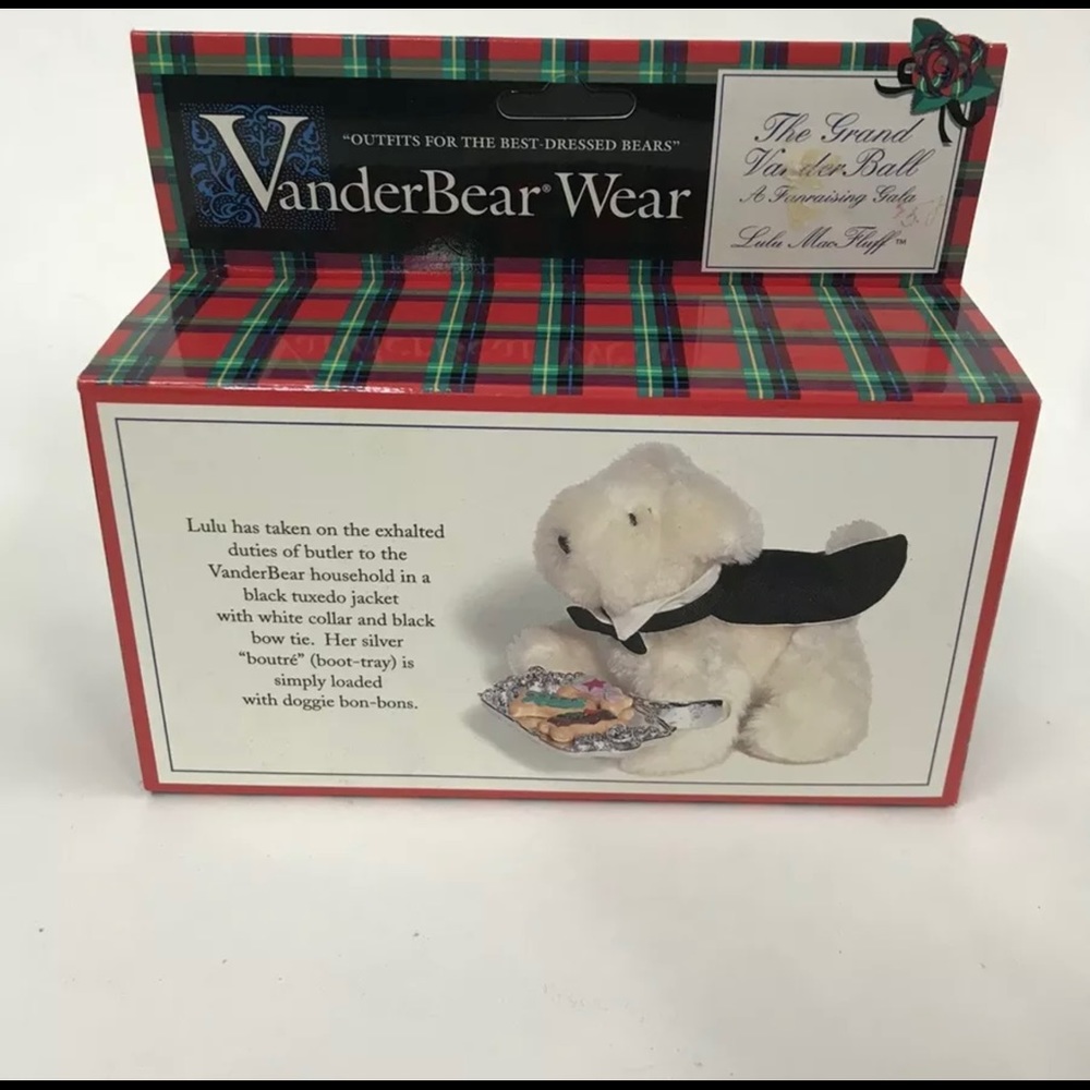 Vintage VanderBear Wear Lulu’s Tuxedo and Serving Tray, The Grand Vander Ball